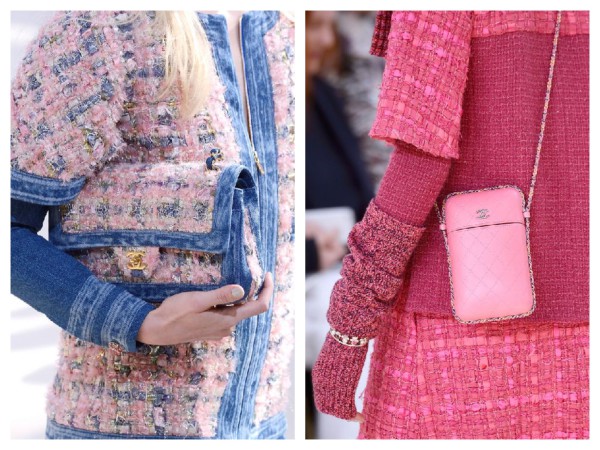 pink tweed bags Défilé chanel silhouettes automne hiver 2016/2017